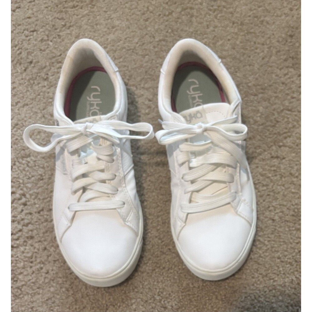 Ryka Lace-Up W7 Casual Sneakers Viv Classic White Minimalist Shoes - Picture 8 of 9